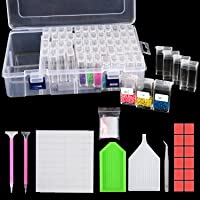 Hongyans 317 Pcs Herramientas de Pintura de Diamante 5D Accesorios de Bordado de Diamante DIY con 64 Cajas de…